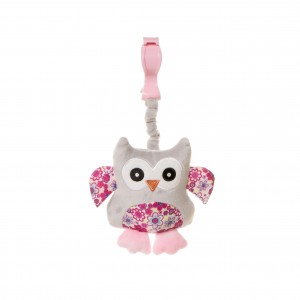 Attīstošā rotaļlieta ar pīkstuli OWL pink OP02Play&Edu