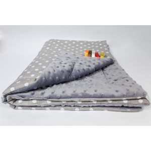 Sedziņa divpusēja MINKY Dots grey-grey 75х100 cm