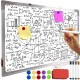 Magnetiskā tāfele DRY-ERASE 60x40+aksesuāri 24325 [A]