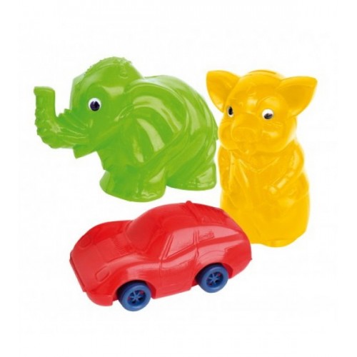 Rotaļlieta vannai vai krājkase PIG/ELEPHANT/CAR  (NINA 00123)
