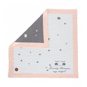 Adīta sega STARS PEACH 90x90 cm Ceba Baby (812)-izpārdošana