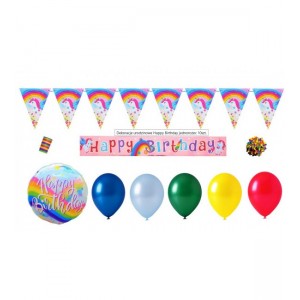Dekors "Happy Birthday-UNICORN" KIK-5826