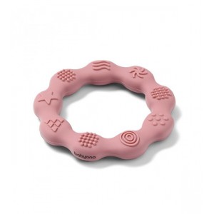 Zobu graužamais elastīgs RING BabyOno 825/02 pink